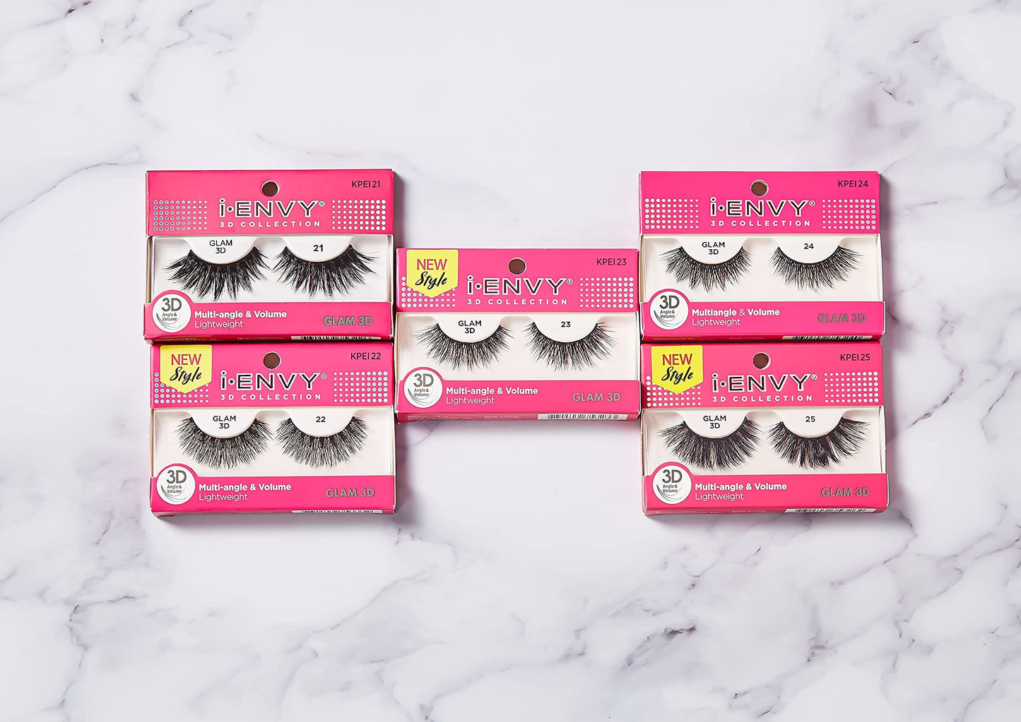 i-Envy False Eyelashes 3D Glam Collection Multi-angle & Volume Lashes