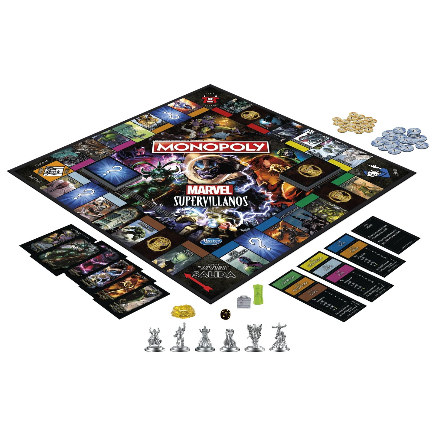 Monopoly: Marvel Super Villains Edition Board Game for Families and Kids Ages 8 and Up, Marvel Game for 2-6 Players