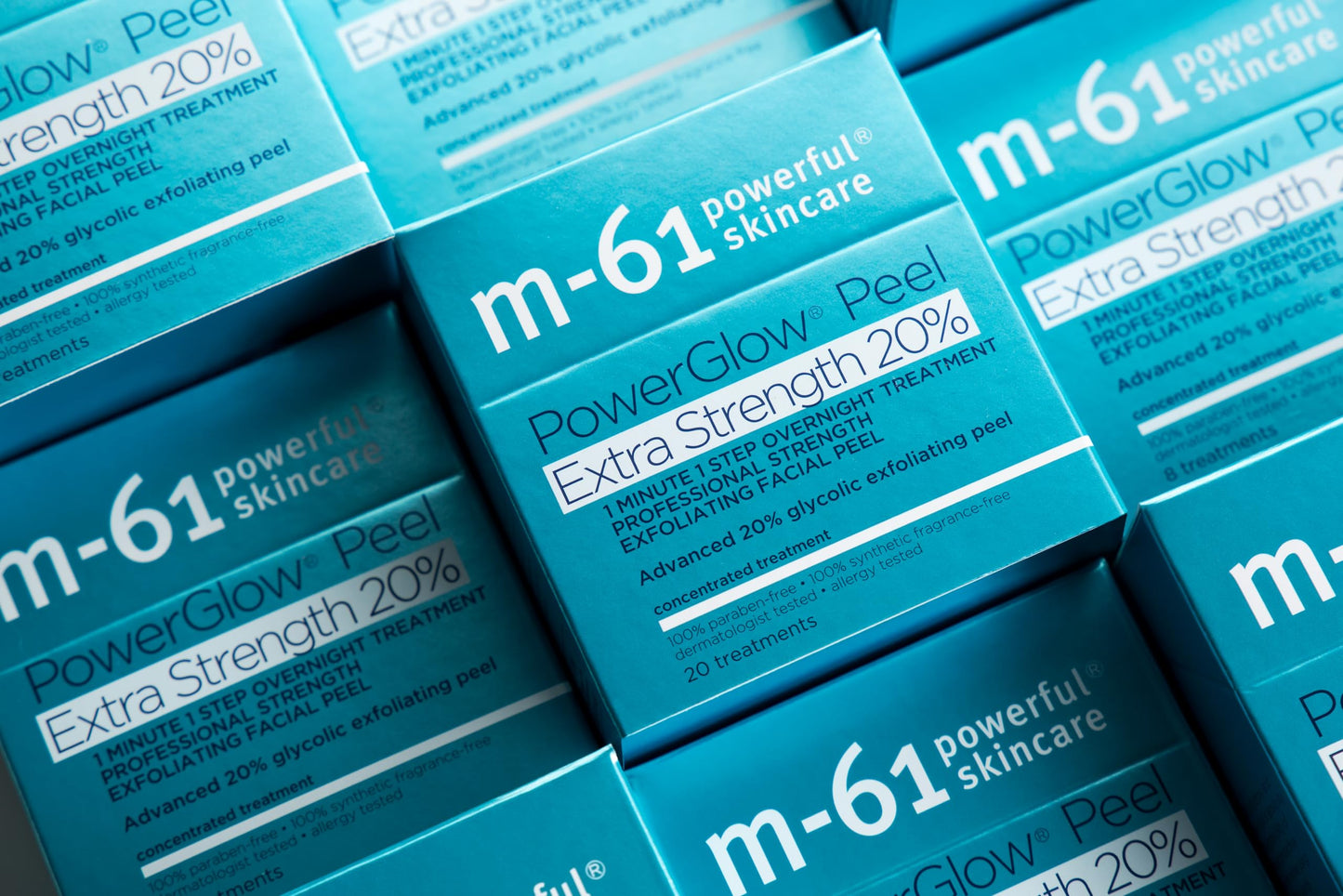 m-61 PowerGlow Peel Extra Strength 20% | Professional Strength Exfoliating Facial Peel With Advanced 20% Glycolic Acid - 8 Treatments