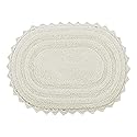 Better Trends Lilly Crochet 17x24 Oval Bath Rugs & Reversible Bath Rugs, Bath mats for Bathroom, Luxurious 100% Cotton Bath Rug & Water Absorbent…