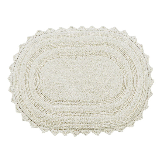 Better Trends Lilly Crochet 17x24 Oval Bath Rugs & Reversible Bath Rugs, Bath mats for Bathroom, Luxurious 100% Cotton Bath Rug & Water Absorbent…