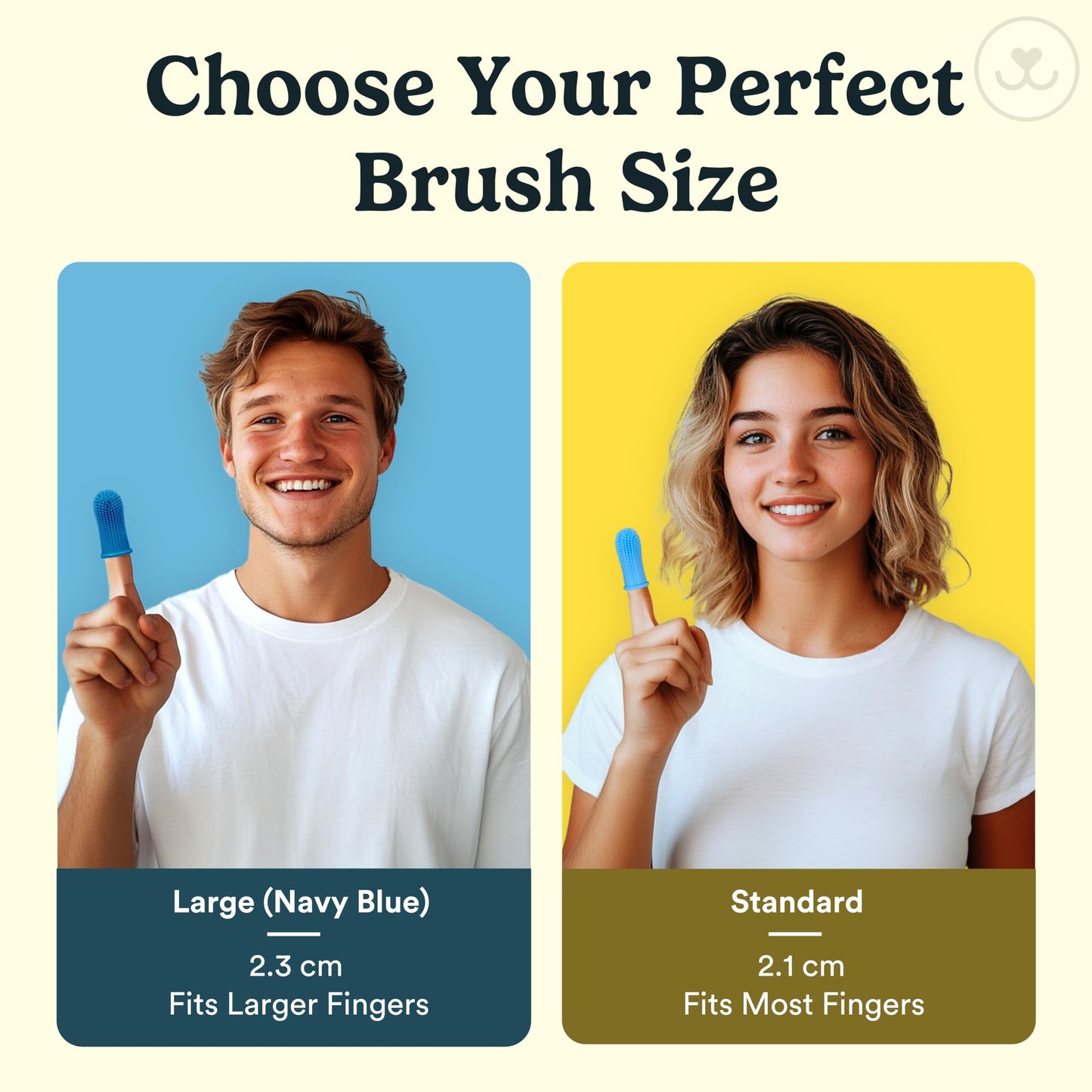 Jasper 360° Dog & Cat Toothbrush Kit – 2-Pack Finger Brushes for Small & Large Pets, Easy Teeth Cleaning, Blue