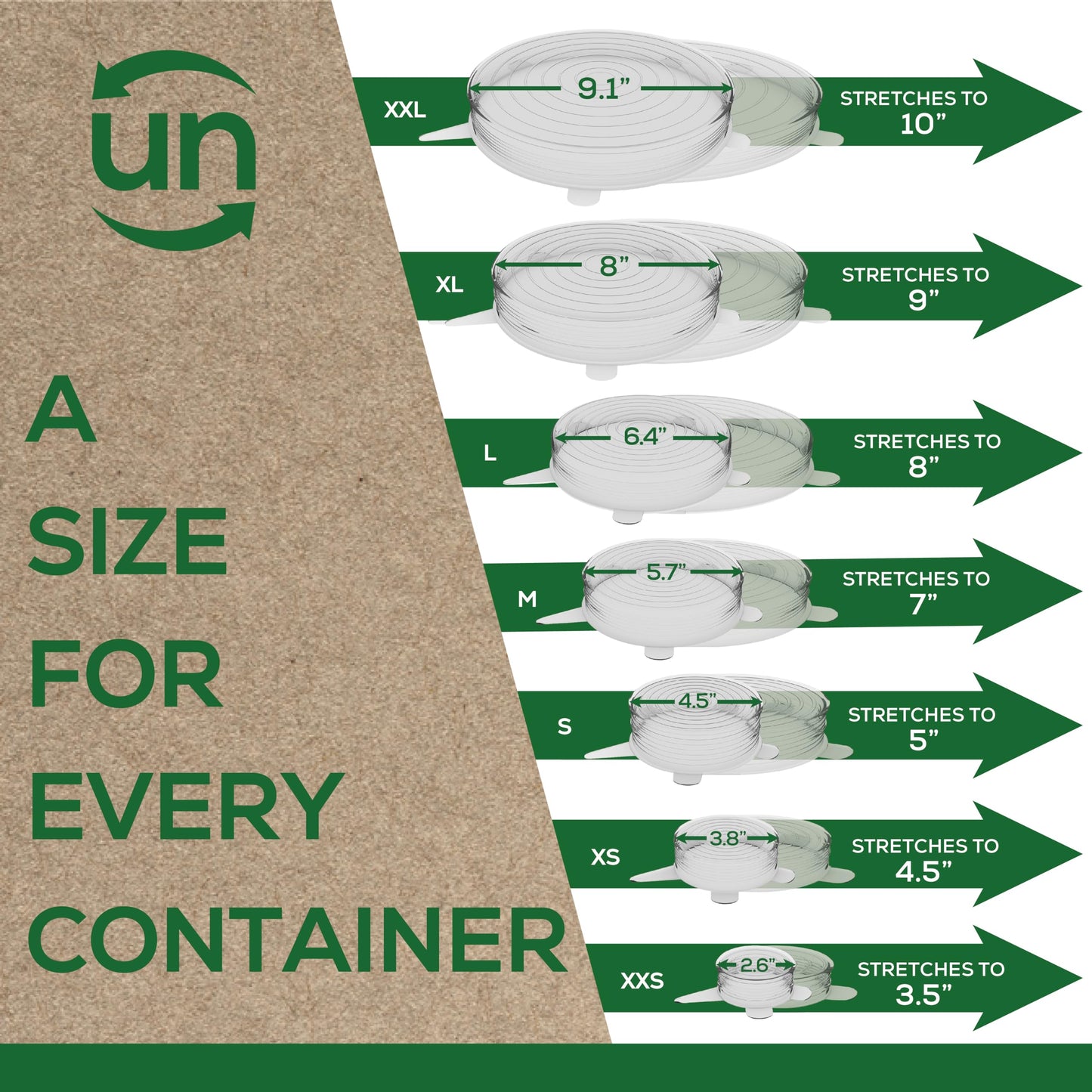 unwasted Reusable Silicone Lids (Variety Pack) - Upgrade Your Kitchen Gadgets with Our Covers for Food Storage - Reusable Silicone Stretch Lids…