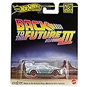 Hot Wheels Die Cast Back To The Future De Lorean 1955 Version of Rails Back to the Future - 1:64 Scale 7 cm - Premium Pop Culture, Metallic