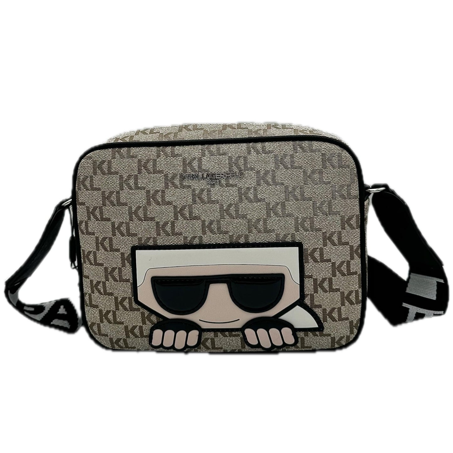 Karl Lagerfeld Paris Women's Handbags Crossbody,Almond/Taupe,1SZ