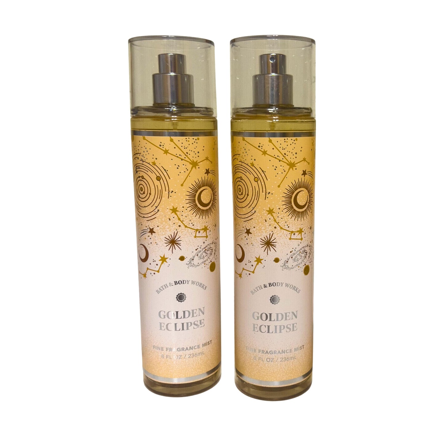 Bath & Body Works Fine Fragrance Mists, Set of 2, 8oz Each Bottle (Golden Eclipse)