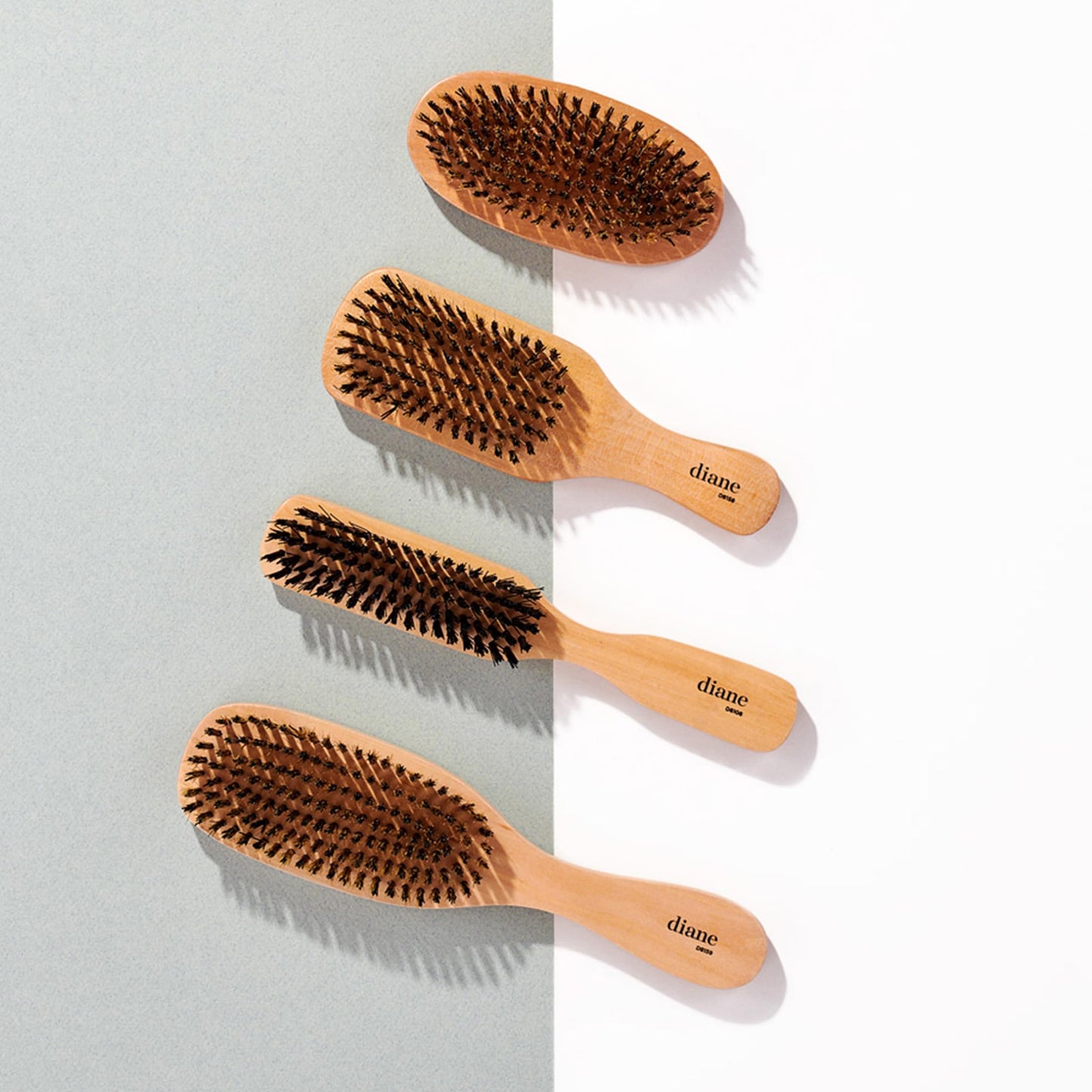 Diane 100% Nylon Bristle Styling Brush for Men and Barbers - Hard Bristles for Thick to Coarse Hair - Use for Detangling, Styling and Wave Styles