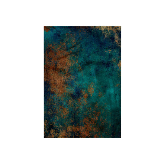 3dRose Towel, Teal and Image of Copper Abstract, 15x22 Hand Towel