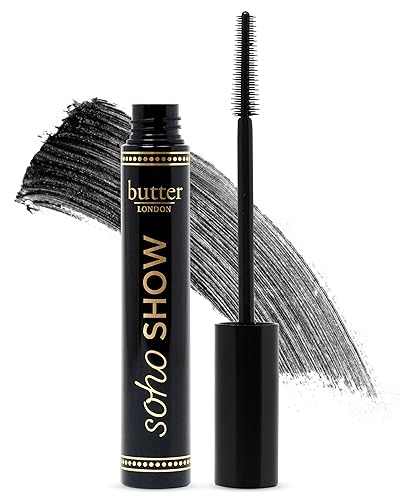 butter LONDON, SOHO SHOW - Long-Wearing, Thickening & Volumizing Tube Mascara with Built-In Brush - Eye LashMascara Black for Defined, Longer