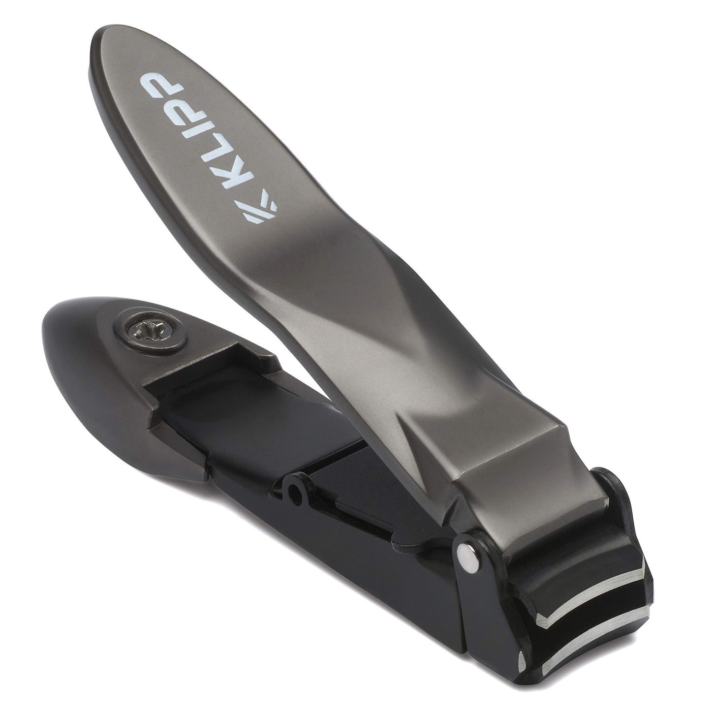 Nail Clippers for Men with Catcher - KLIPP Heavy Duty Razor-Sharp Self-Collecting Nail Cutter, Ergonomic Lever for Fingernails & Toenails, Ideal Gift Beauty and Personal Care KLIPP