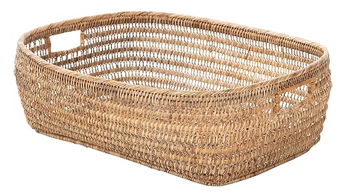 Kouboo Cambria Open Weave Basket, Honey-Brown