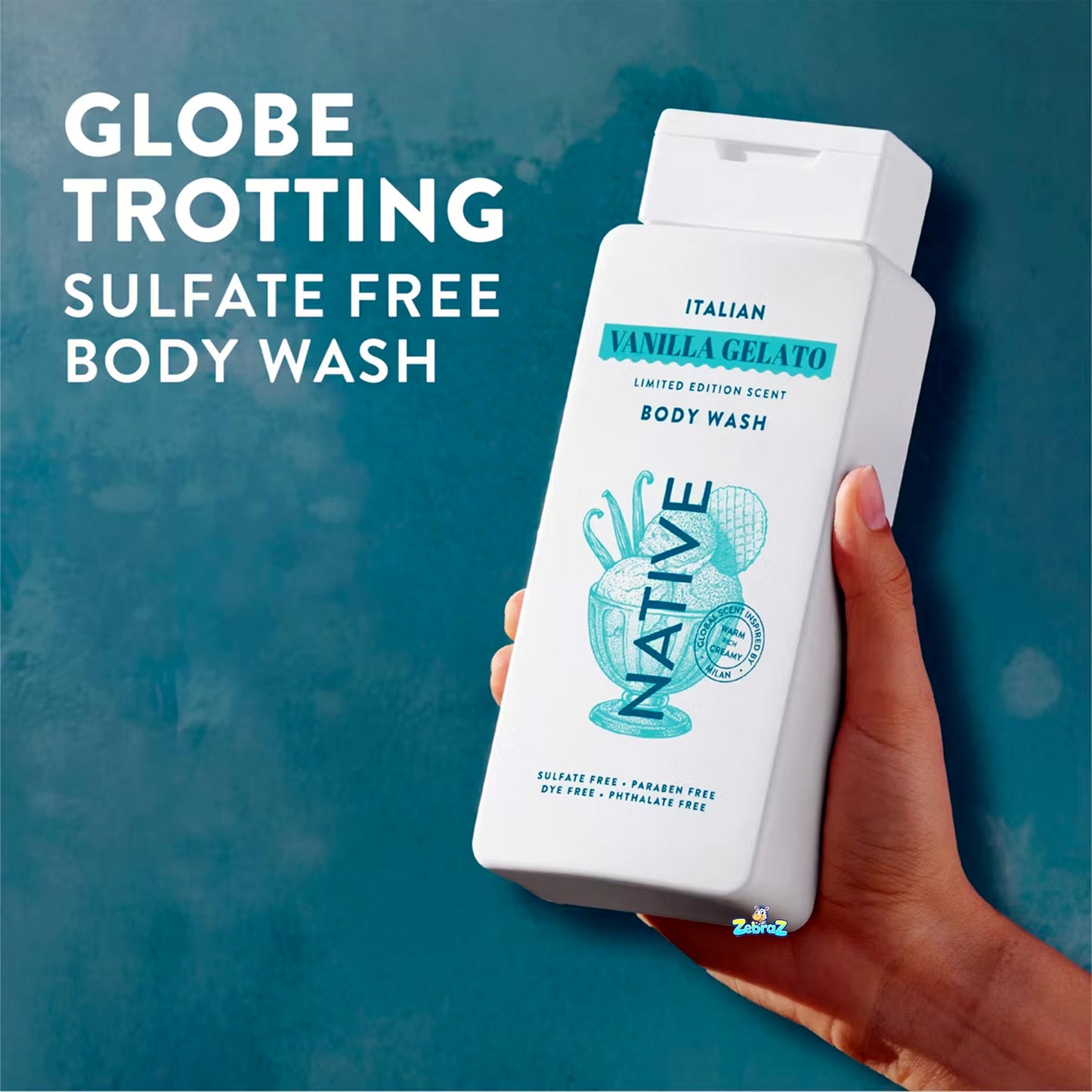 Native - Passport Limited Edition Global Flavors Sulfate-Free Body Wash - Italian Vanilla Gelato - 18 fl oz - Pack Of 02 Beauty & Personal Care Native