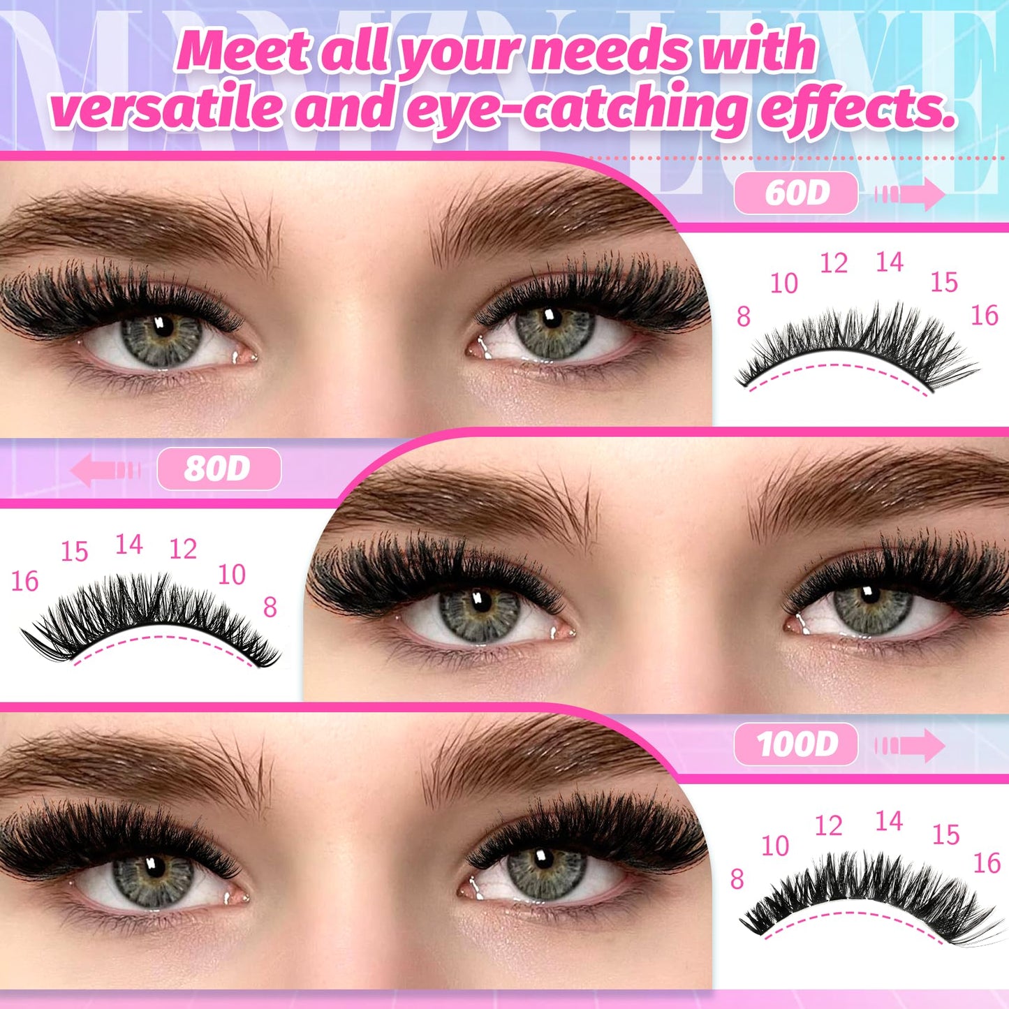 Lash Clusters 708PCS Cluster Eyelash Extensions 10-16MM Wispy Lashes Clusters 30+40+50+60+80+100D Eyelash Clusters Mix Daily Look Fake Eyelashes Beauty and Personal Care Mamzy Luxe