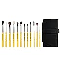 Bdellium Tools Professional Makeup Brush Travel Series - Eyes 12pc. Brush Set with Roll-Up Pouch