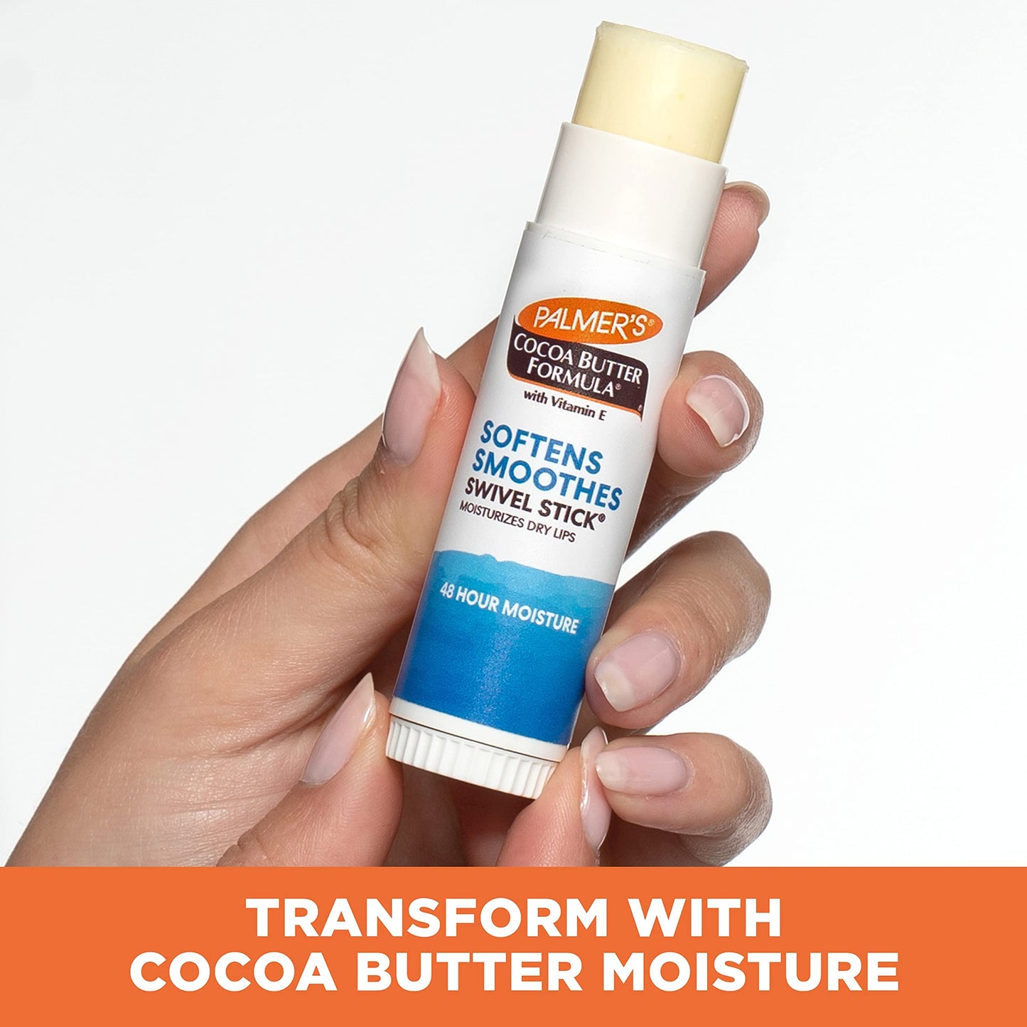 Palmer's Cocoa Butter Formula Moisturizing Swivel Stick, Pack of 3 | Vitamin E Lip Balm for Beach Bag, Multi-Purpose Face & Body Moisturizer Stick