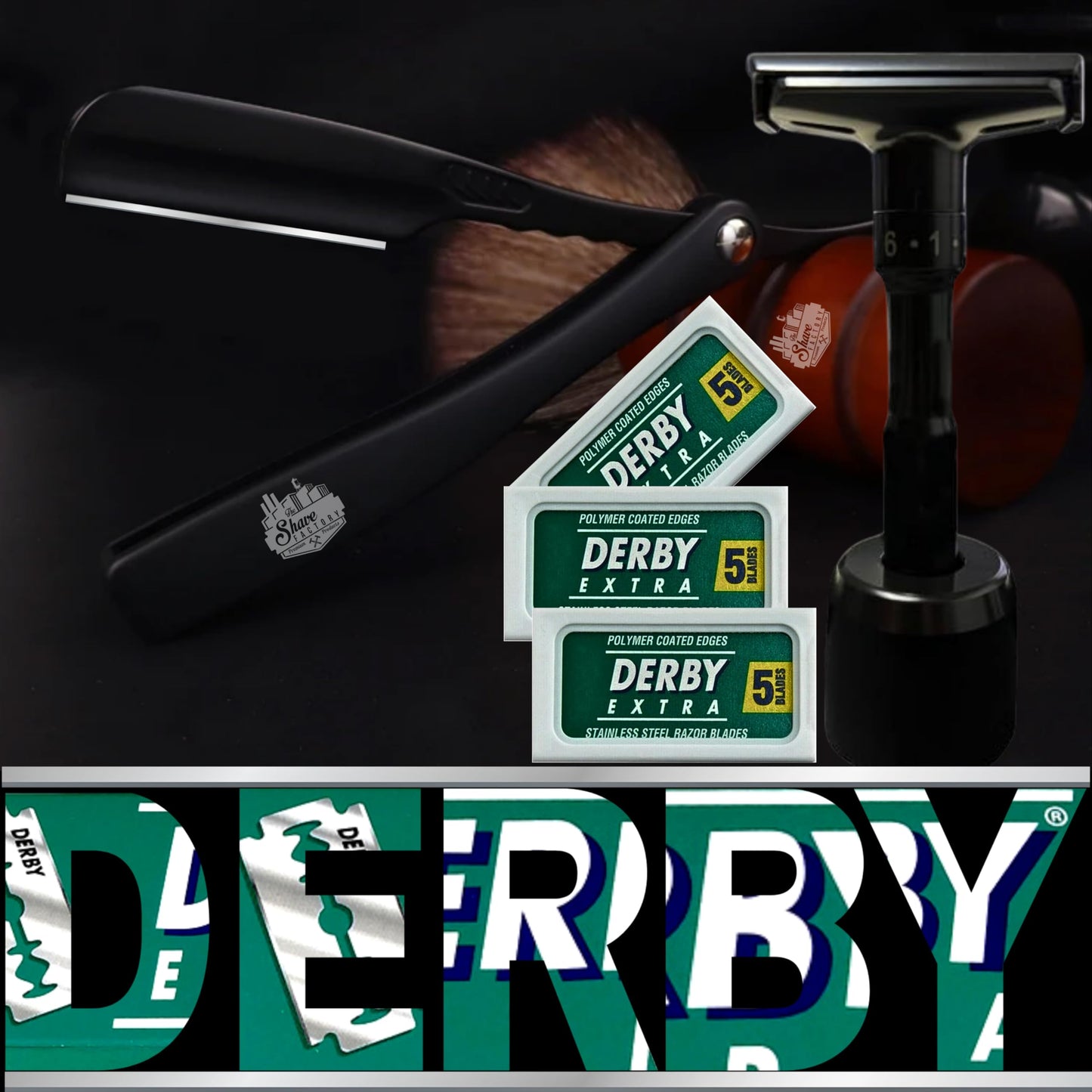 Derby Extra Professional Double Edge Razor Blades for straight razor (200) Beauty and Personal Care the shave factory