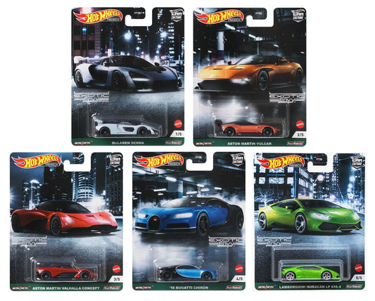 Hot Wheels Car Culture 2021 Exotic Envy Complete Set of 5 Vehicles