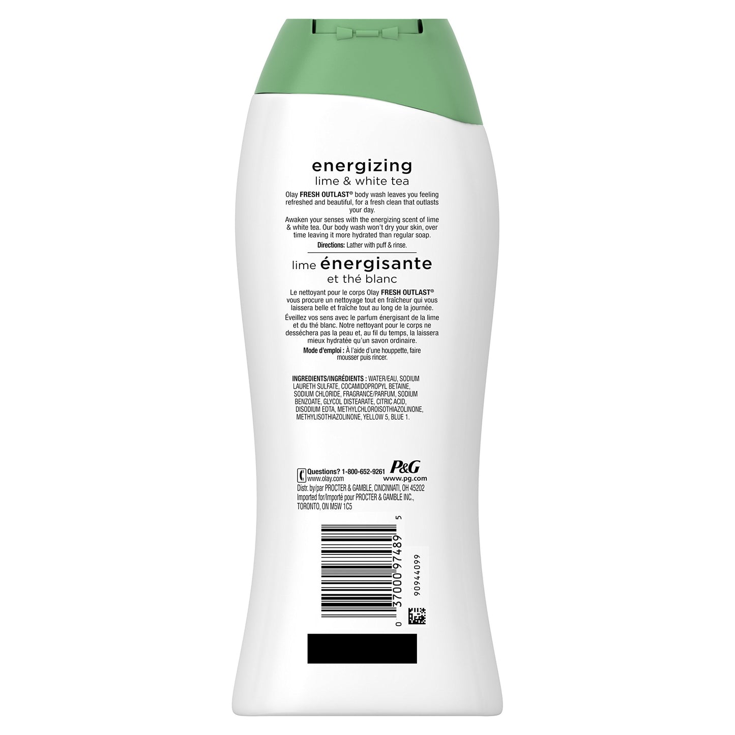 Olay Fresh Outlast Energizing Lime & White Tea Body Wash, 22 oz