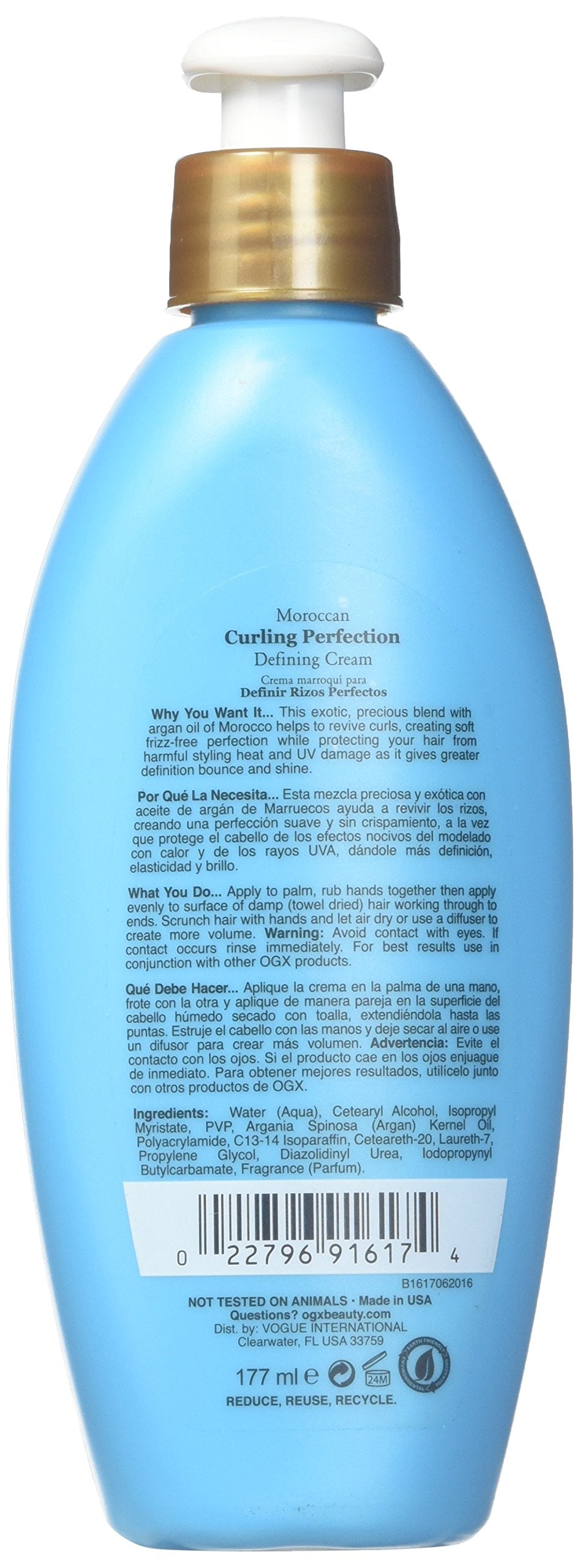 Ogx Moroccan Curl Perfection Defining Cream 6 Ounce (177ml)