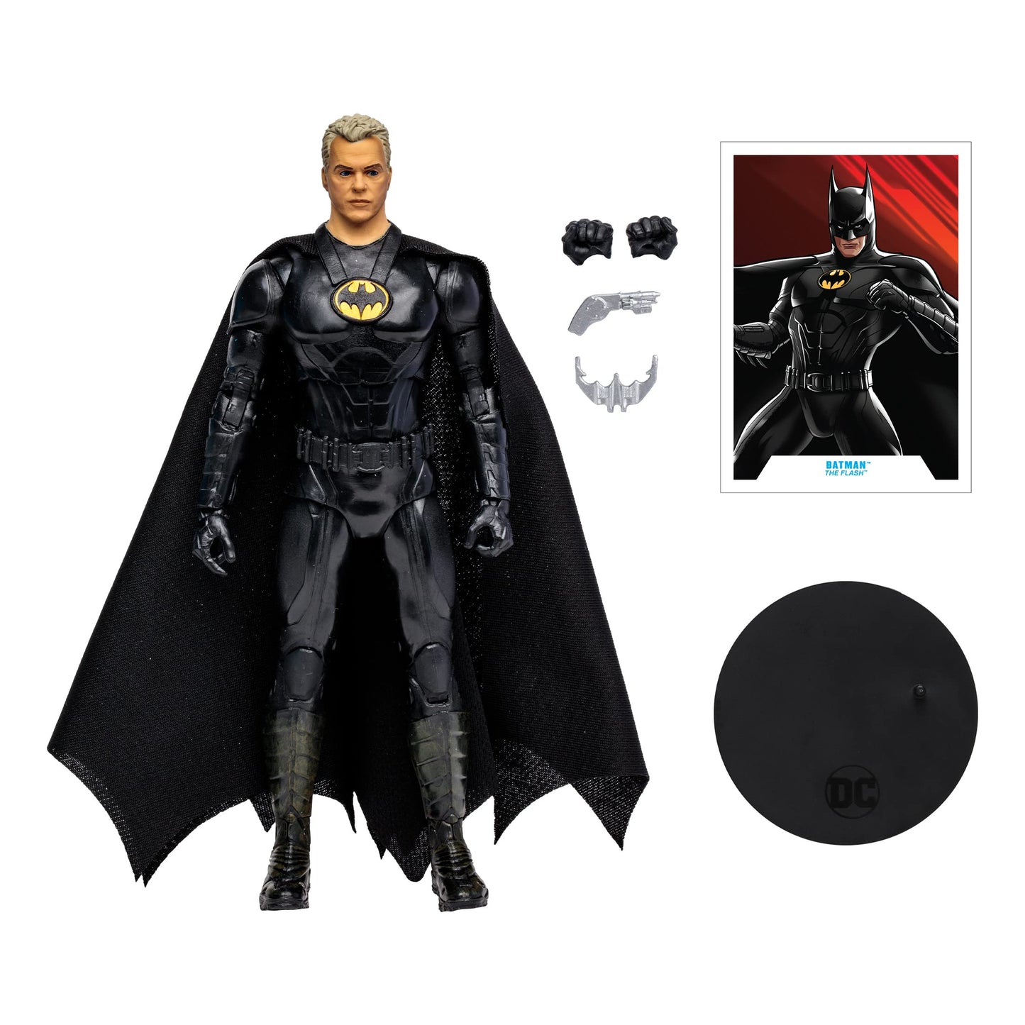 McFarlane Toys DC Multiverse Movie 7 Inch Action Figure The Flash Exclusive - Unmasked Batman (Gold Label), Black