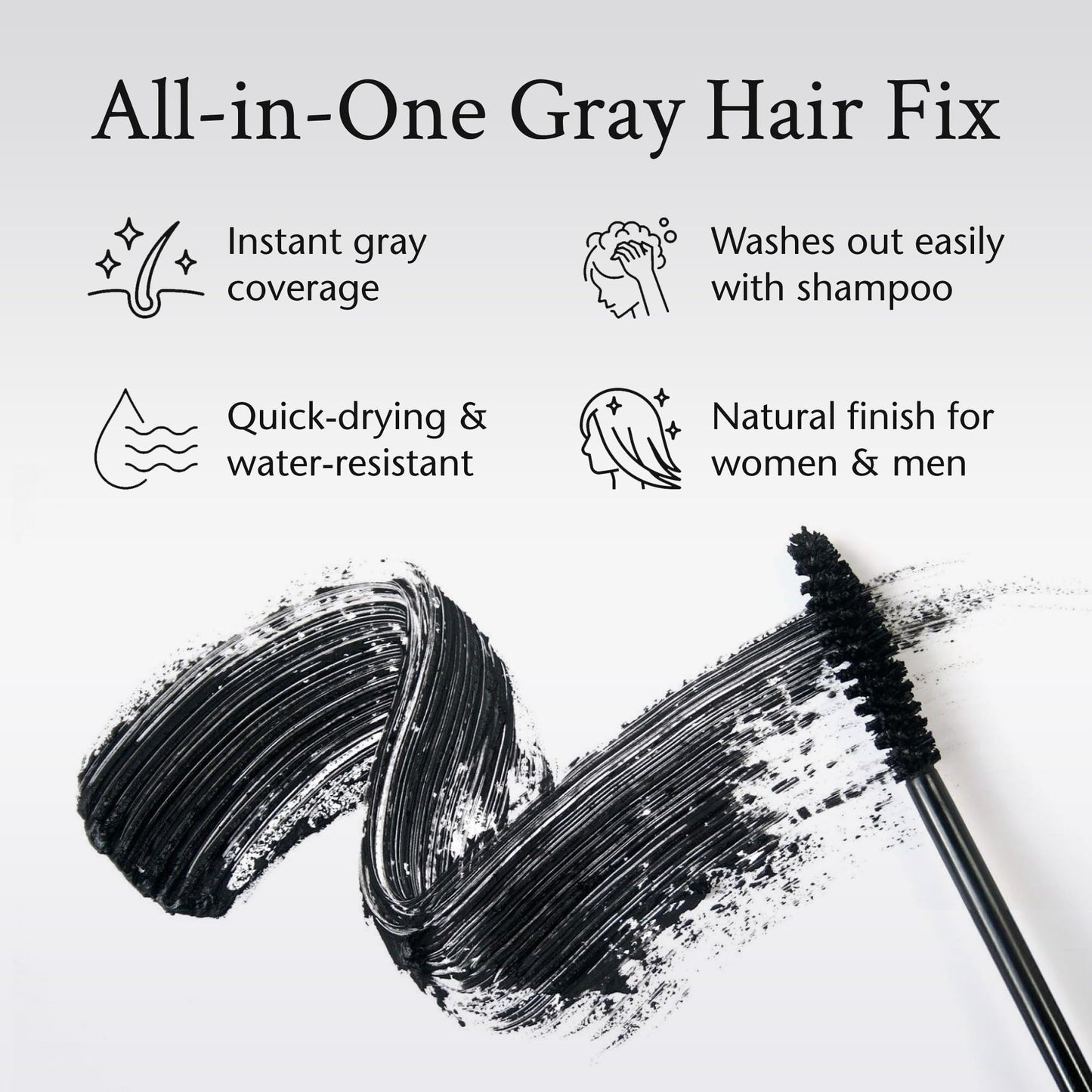 Boyd’s Brush It Away | Grey Hair Root Touch Up for Women & Men | Temporary Hair Color Mascara | Quick-Dry Water-Resistant Concealing Formula | Auburn