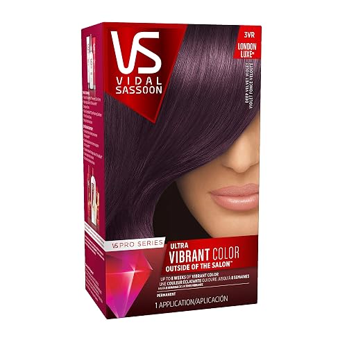 Vidal Sassoon Pro Series Permanent Hair Dye, 3VR Deep Velvet Violet Hair Color, 1 Count