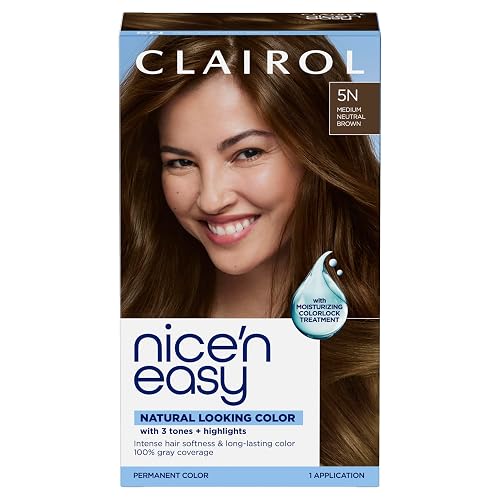 Clairol Nice n Easy Permanent Color - 5N Medium Neutral Brown Hair Color Women 1 Application