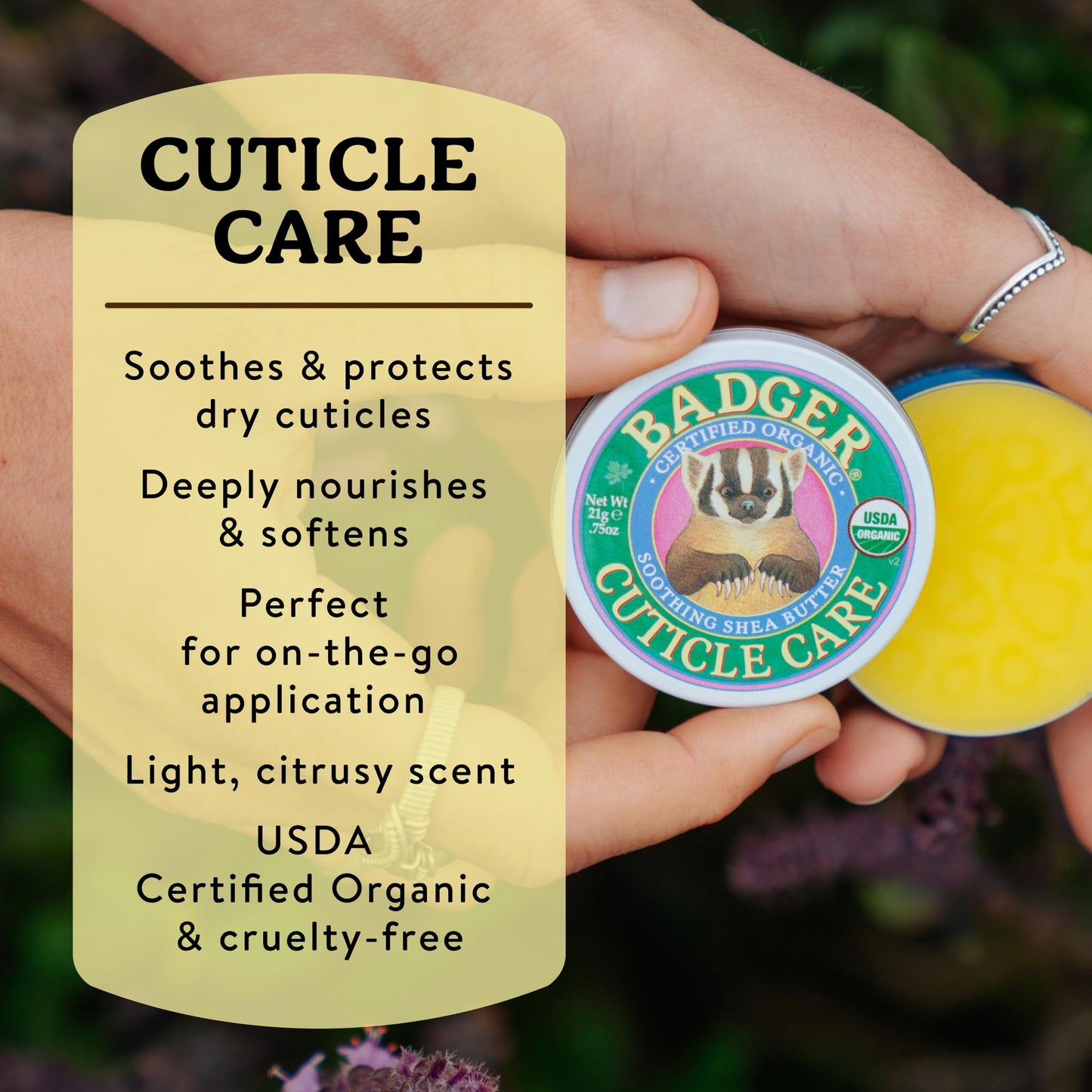 Badger Cuticle Cream, Deep Hydration for Dry, Cracked Cuticles & Hangnails, 100% Organic Cuticle Balm with Rich Shea Butter for Strong, Healthy Nails Beauty and Personal Care Badger
