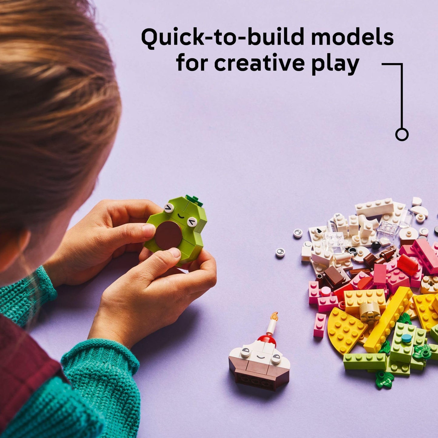LEGO Classic Creative Food Friends 11039, Pretend Play Food Building Set for Kids Ages 4+, Educational Toy & Birthday Gift Idea