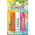 Lip Smackers Flavored Lip Balm Tropical Fever - Moisturizing, Soothing Trio Tiki Tangerine, Coco Cabana, & Pina Colada