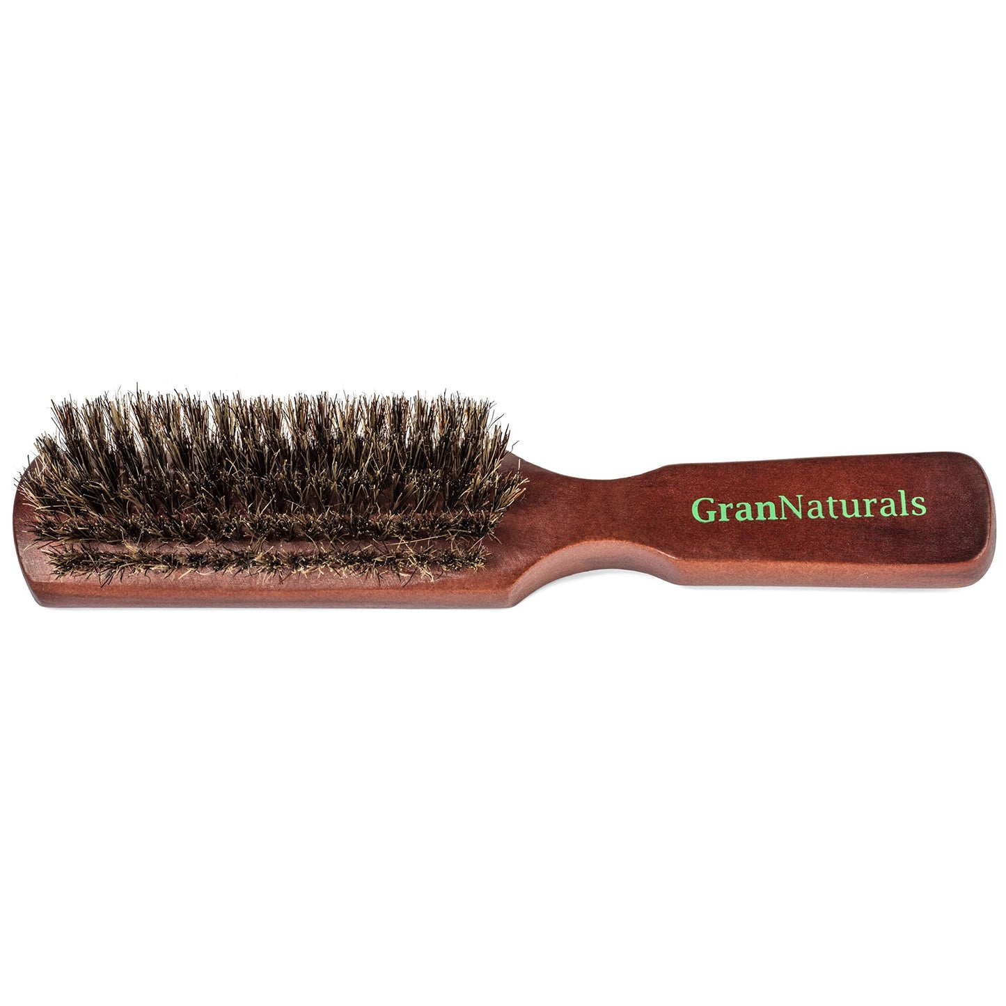 GranNaturals Soft Bristle Hair Brush for Men - Boar Bristle Brush for Styling Beards, Fades, Smoothing Hair and Waves - Natural Wooden Hairbrush