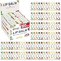 DMSKY 120 Pack Lip Balm, Natural Lip Balm Bulk with Vitamin E and Coconut Oil, Moisturizing Lip Balms for Chapped Lips-12 Flavors