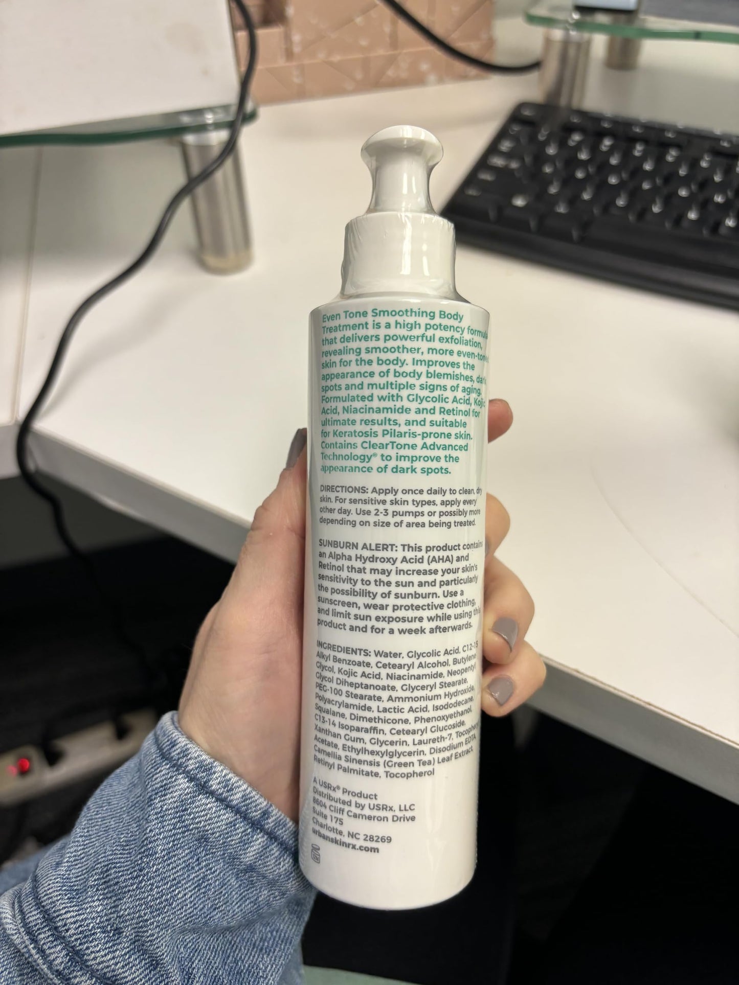 Urban Skin Rx Even Tone Smoothing Body Treatment | Exfoliates & Improves Uneven Skin & Hyperpigmentation, Formulated with Glycolic Acid | 6.7 Fl Oz