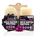 VIORI Terrace Garden Shampoo and Conditioner Bar Set and Bamboo Holder- Made with Rice Water for Hair Growth - Handcrafted Sulfate Free Shampoo