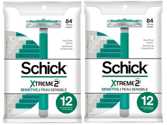 Schick ST2 for Men Sensitive Skin Disposable Razor - 12 ct - 2 pk Beauty and Personal Care Schick