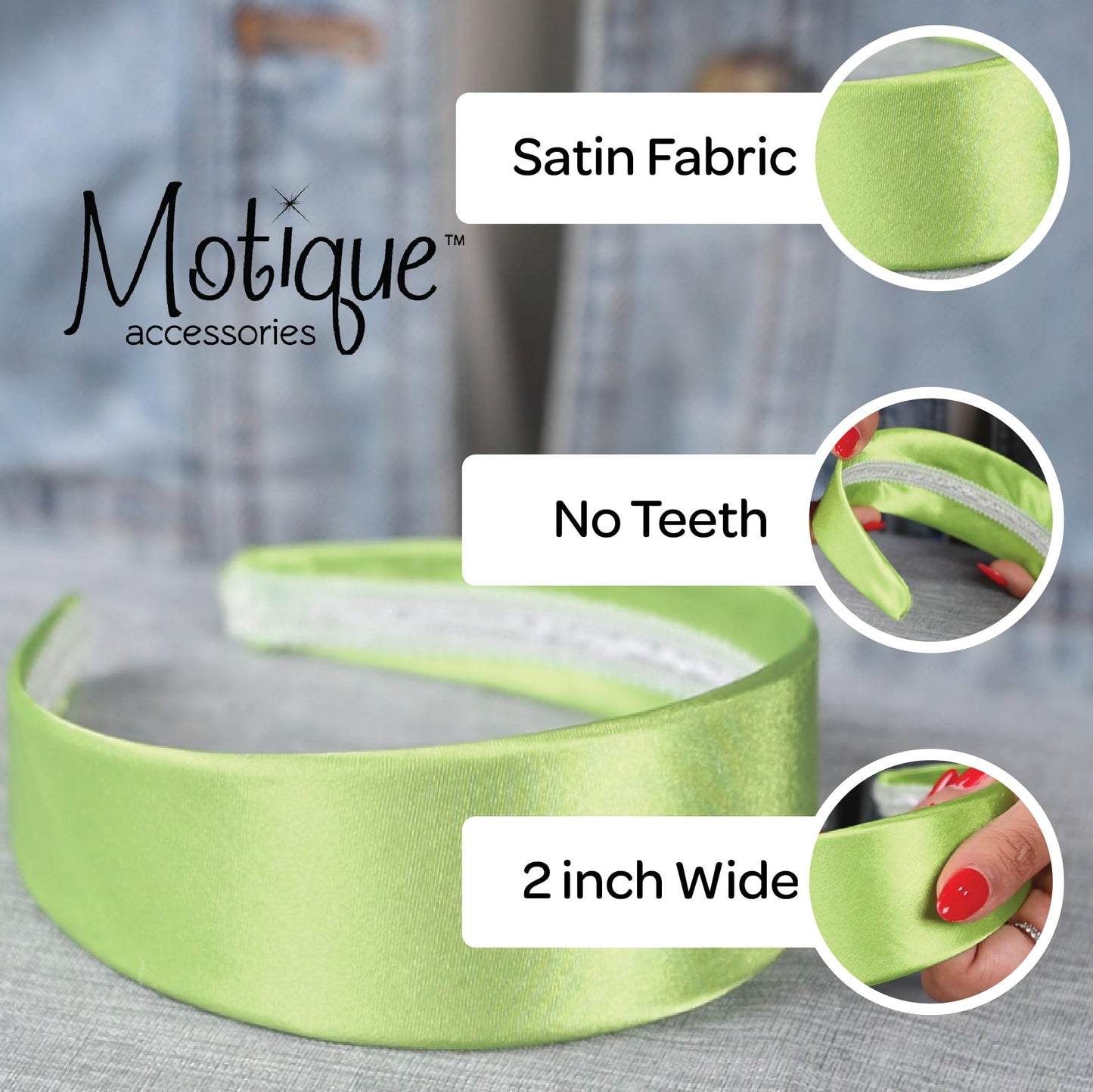 Motique Accessories Copper 2 Inch Wide Satin Headband
