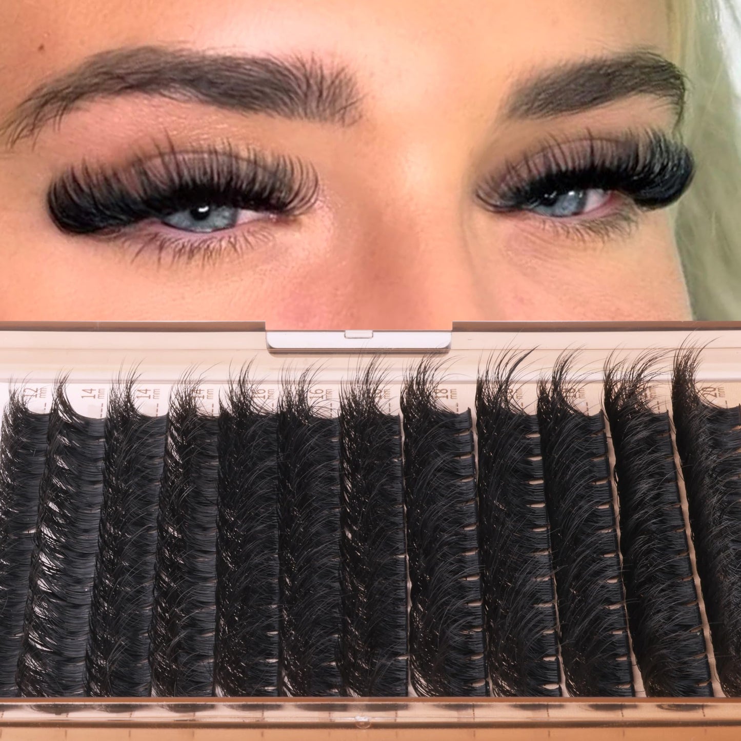 Geeneiya Lash Clusters 200D Full Eyelash Clusters 10-20mm Thick D Curvature Lash Extension Wispy Cluster Eyelash Extensions DIY Individual Eyelashes Beauty and Personal Care Geeneiya
