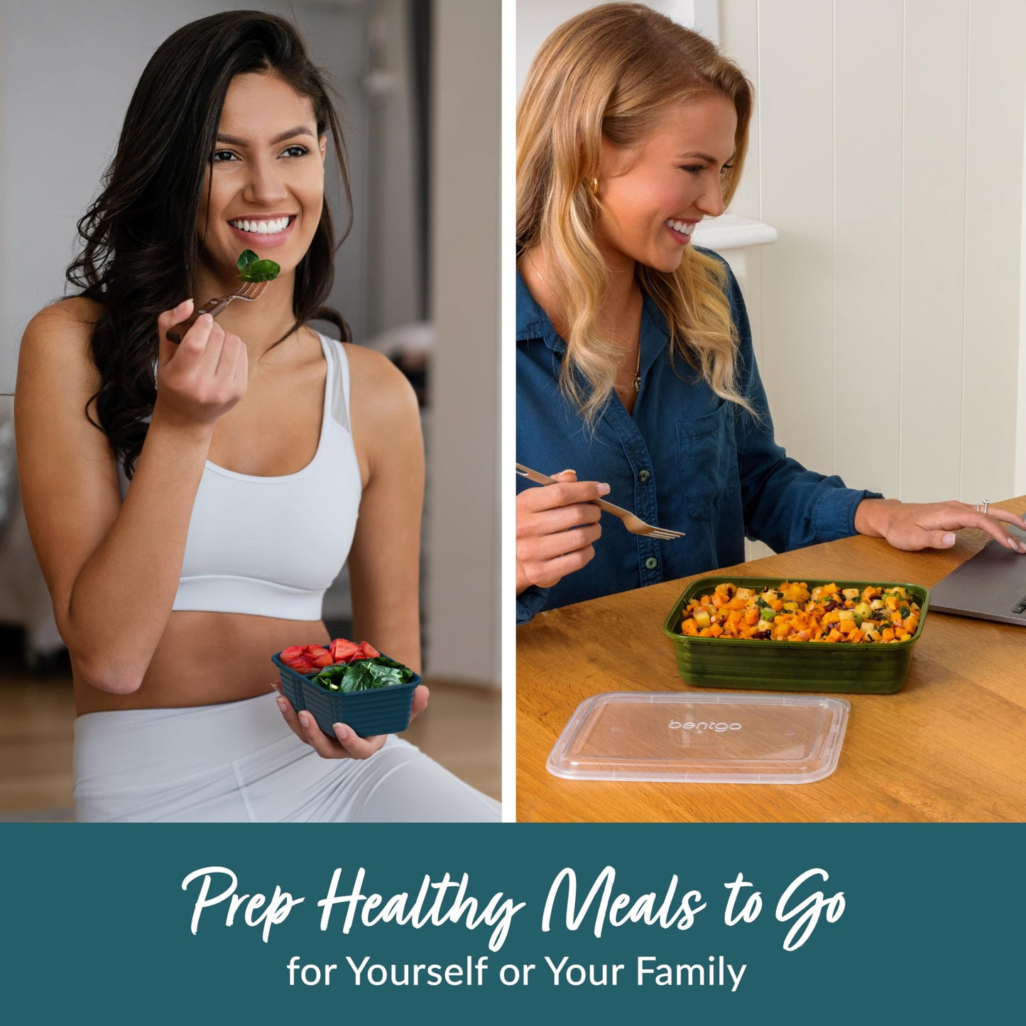 Bentgo Prep 60-Piece Variety Meal Prep Kit - Reusable PFAS & BPA-Free Food Containers 1-Compartment Trays, Prep Bowls, & Snack Boxes - Microwave…