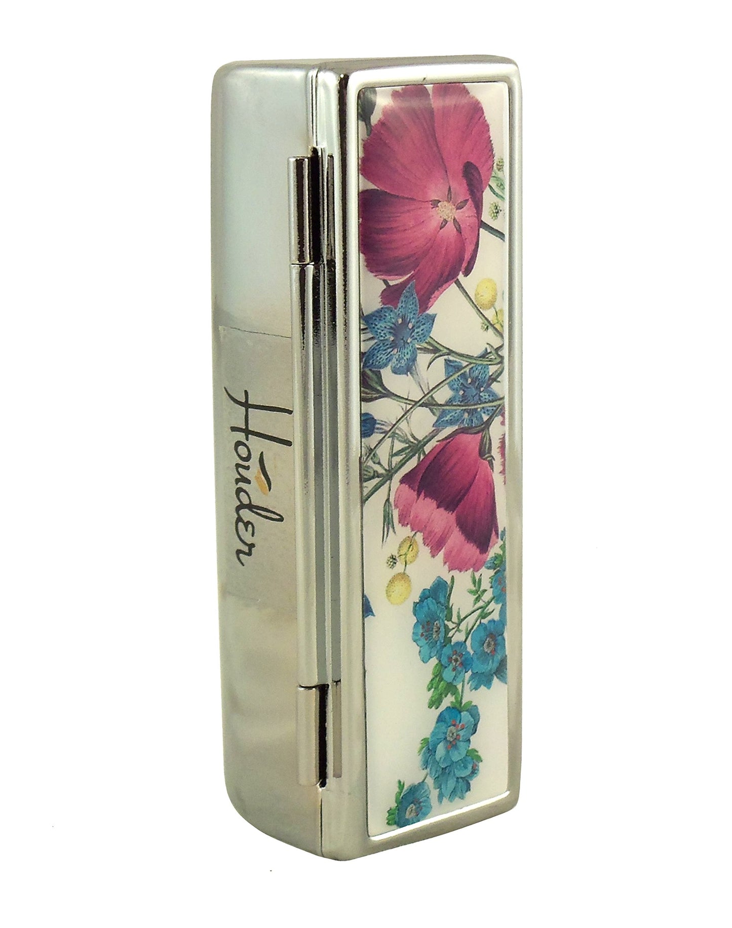 Houder Designer Lipstick Case with Mirror for Purse - Decorative Lipstick Holder with Gift Box - Velvet Lined - Protect Your Lipsticks in Style