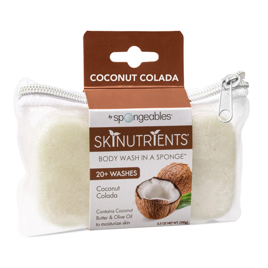 Spongeables Skinutrients Anti-Cellulite Body Wash in a Sponge, Spa Cellulite Massager, Reduce The Appearance of Cellulite, Moisturizer and Exfoliator