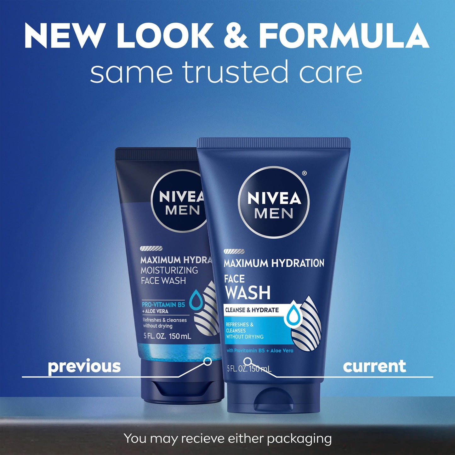 NIVEA MEN Maximum Hydration Face Wash, Face Wash with Provitamin B5 and Aloe Vera, Refreshes and Cleanses without Drying, 5 Fl Oz Tube Beauty and Personal Care NIVEA MEN