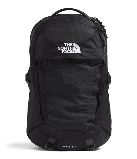 The North Face Recon Everyday Laptop Backpack - Daypack, Water Repellent, 16" Laptop Sleeve, 2 Water Bottle Pockets, TNF Black/TNF Black-NPF, One Size