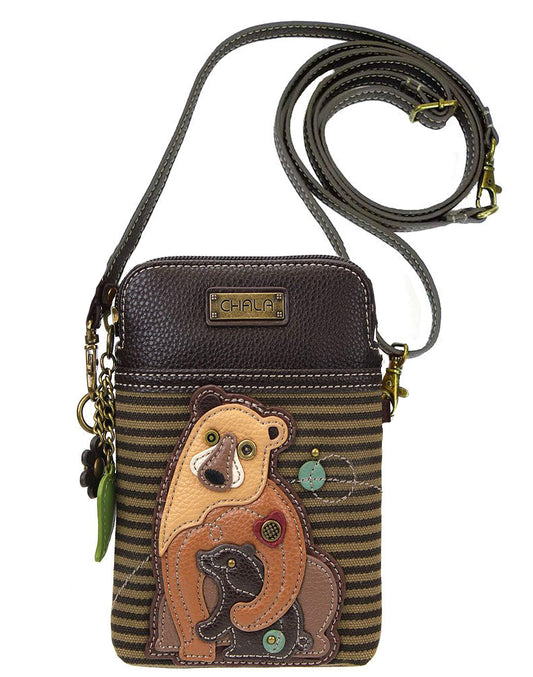 Chala Handbags Bears Cellphone Crossbody Handbag - Bear Lover Fashion CHALA