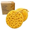 Spongentle Loofah Sponge for Shower and Bathing, Bath Sponge with Dual Texture, Shower Pouf for Gentle and Deep Exfoliation, Large Size Body Scrubber