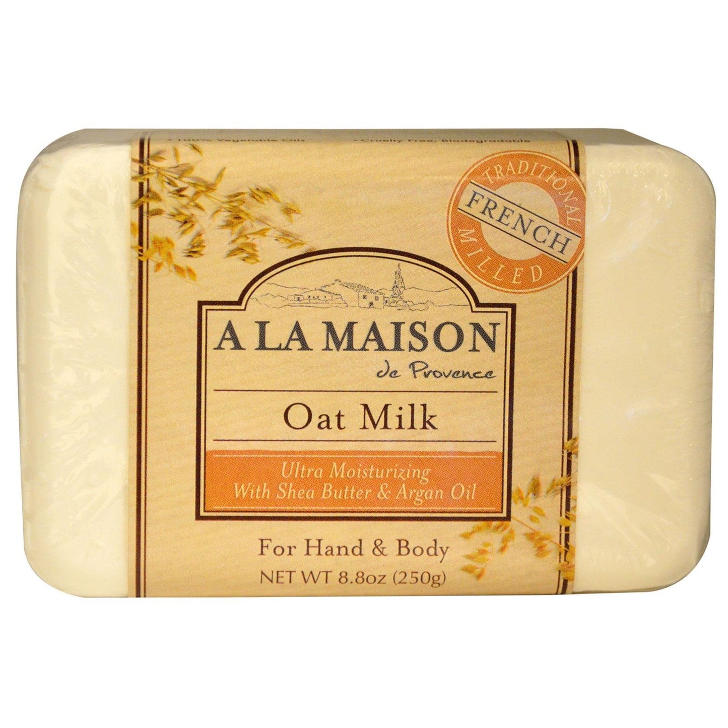 A LA MAISON Hand & Body Bar Soap - Oat Milk 8.8 oz (250 grams) Bar(S) Beauty & Personal Care A LA MAISON