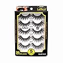 Laflare Premium Silk Lashes 3D Faux Mink Eyelashes Multipack, Light, Natural Looking, Professional Easy to Apply Eyelashes in a Knitted Style 5 Pairs…