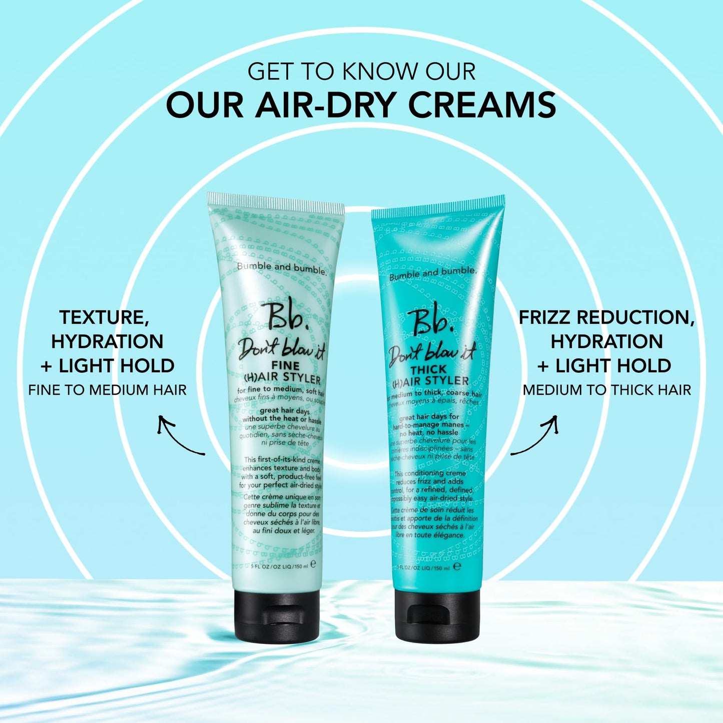 Bumble and bumble. Don't Blow It Thick (H) air Styler Air Dry Cream | For Medium to Thick Hair, 5 Fl Oz
