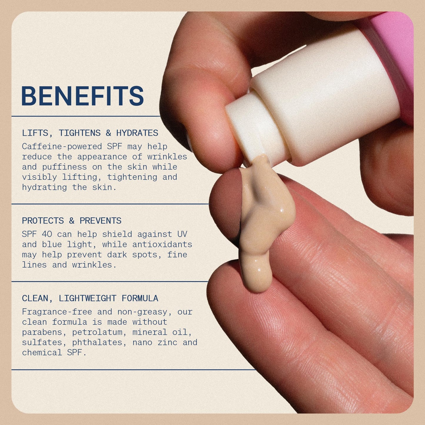 The Skinny Confidential Tinted Sunscreen, SPF 40 - Fragrance Free Face Moisturizer with No White Cast - Non-Greasy & Lightweight Caffeinated Mineral