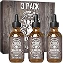 Viking Revolution Beard Oil for Men - Unscented - Natural Mens Beard Oil with Argan Oil and Jojoba Oil - Beard Softener, Strengthens and Moisturizes