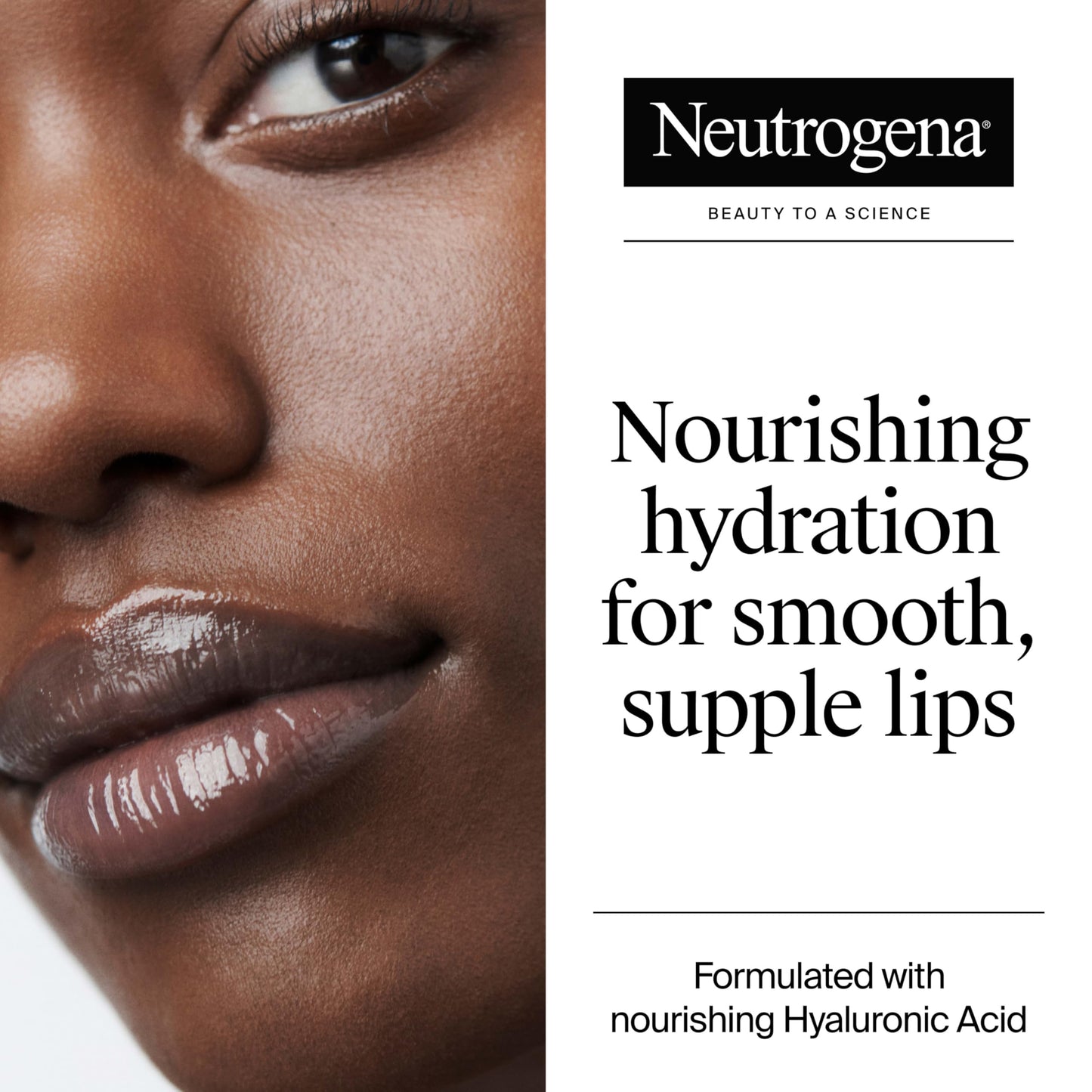 Neutrogena Hydro Boost Hyaluronic Acid, Unscented Lip Balm Leaves Lips Feeling Hydrated, Sheer Ice Nude Lip Balm with a Sweet Sugar Flavor, Fragrance